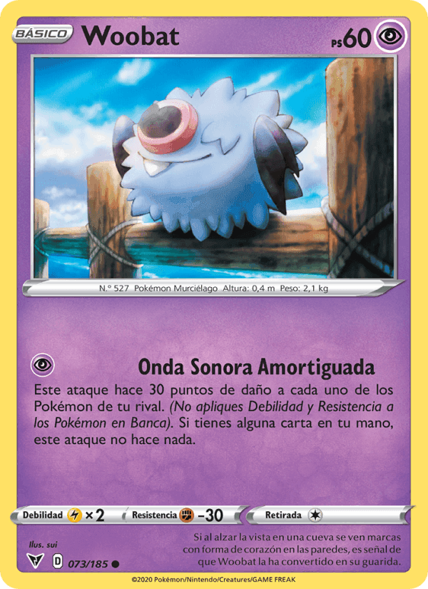 Woobat, card 73 from Voltaje Vívido