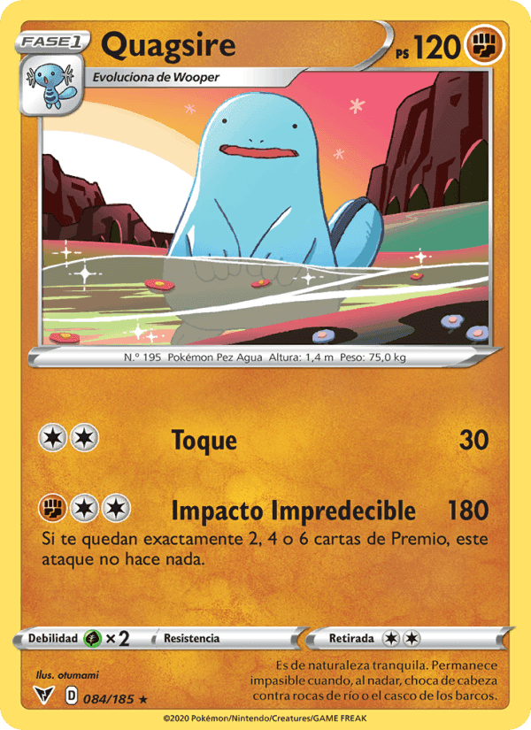 Quagsire, carta 84 de Voltaje Vívido