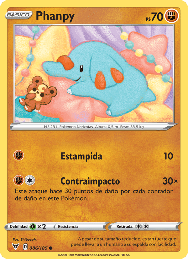Phanpy, carta 86 de Voltaje Vívido