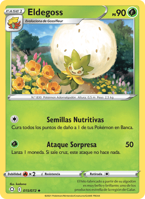 Eldegoss, carte 15 de Destinos Brillantes