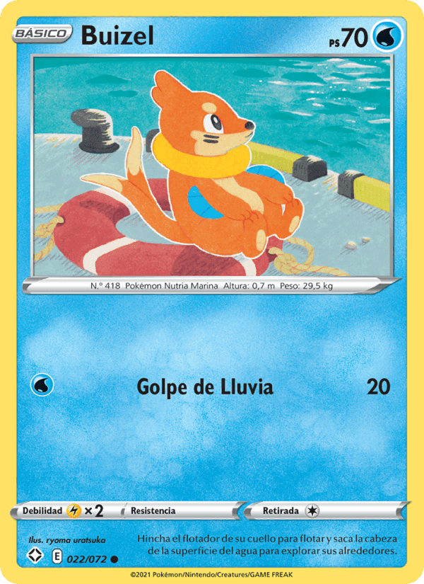 Buizel, carte 22 de Destinos Brillantes