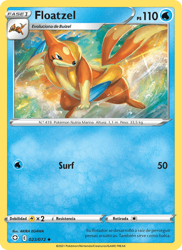 Floatzel, carte 23 de Destinos Brillantes