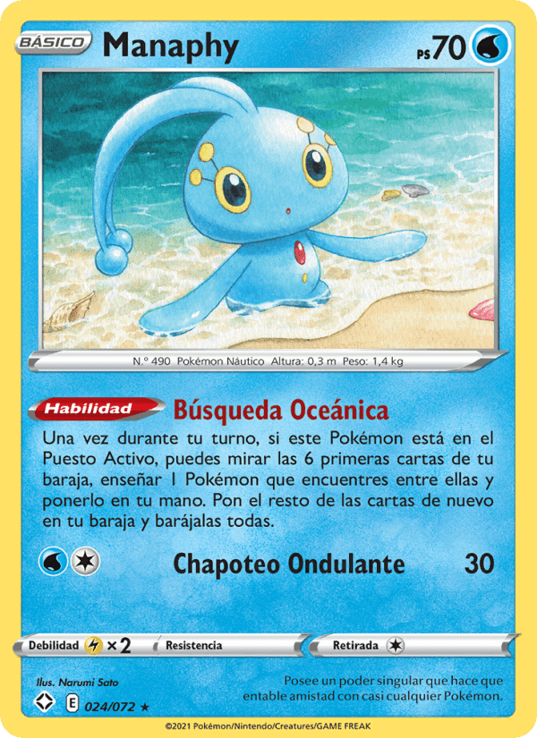 Manaphy, carte 24 de Destinos Brillantes