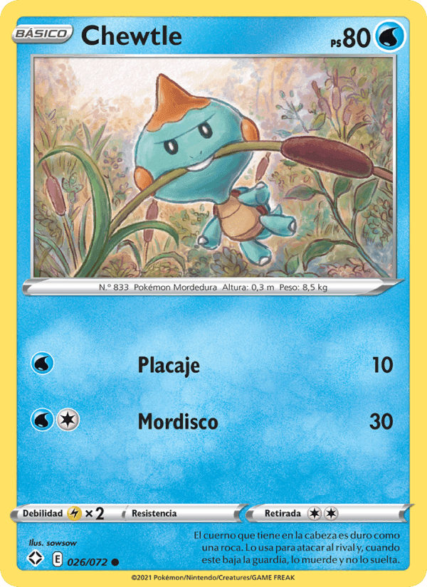 Chewtle, carte 26 de Destinos Brillantes