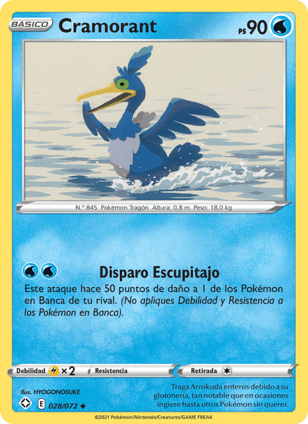 Cramorant, carte 28 de Destinos Brillantes