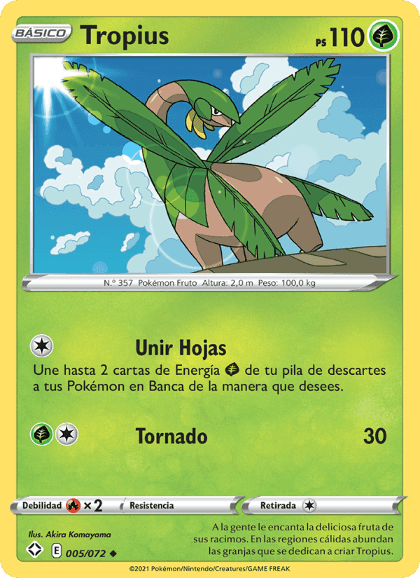 Tropius, carta 5 de Destinos Brillantes