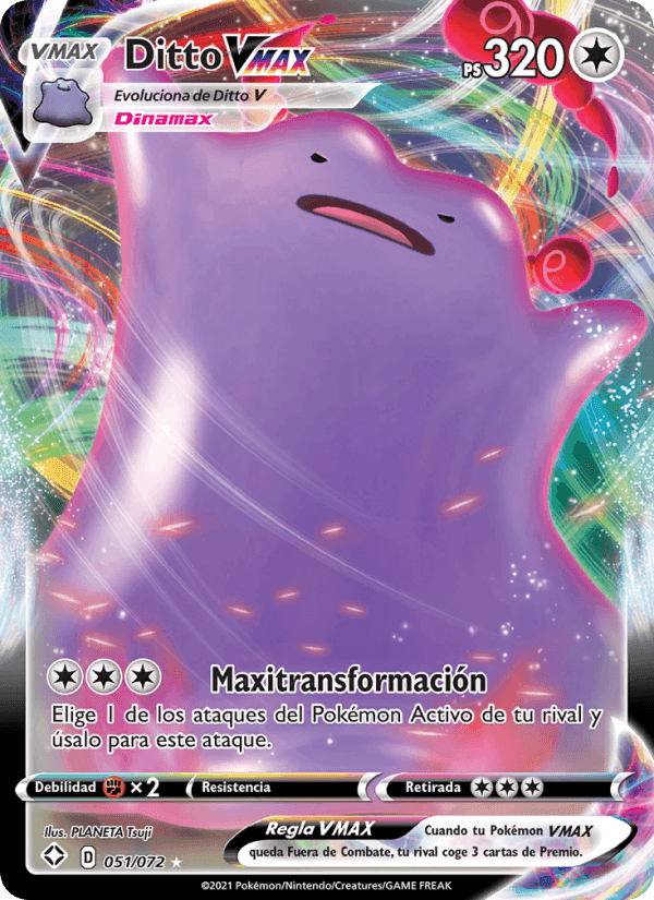 Ditto VMAX, card 51 from Destinos Brillantes