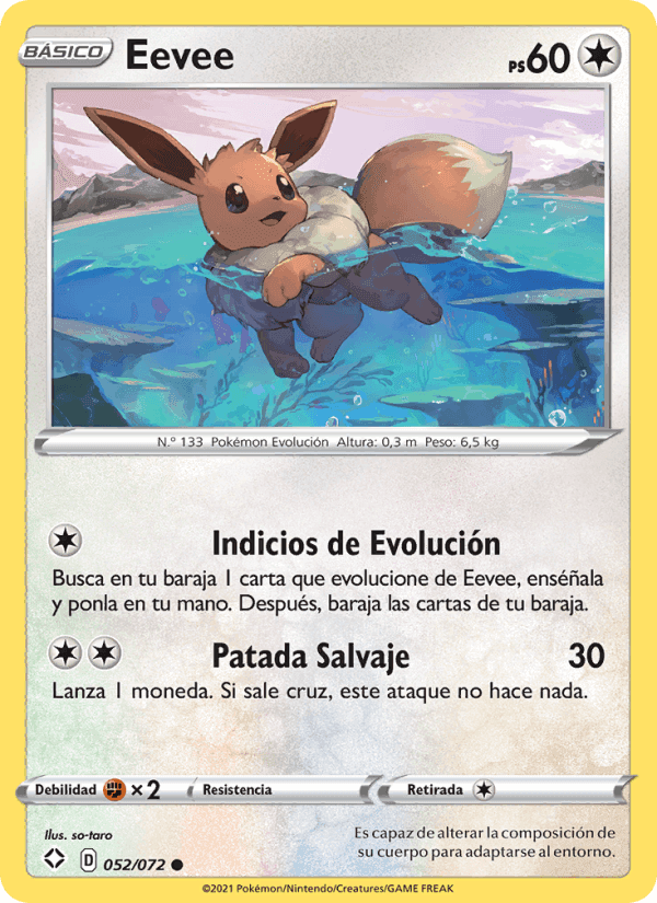 Eevee, carte 52 de Destinos Brillantes