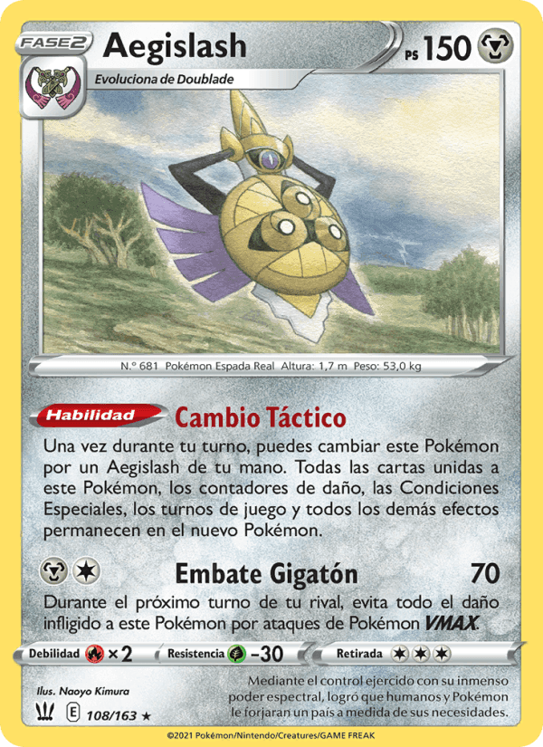 Aegislash, card 108 from Estilos de Combate