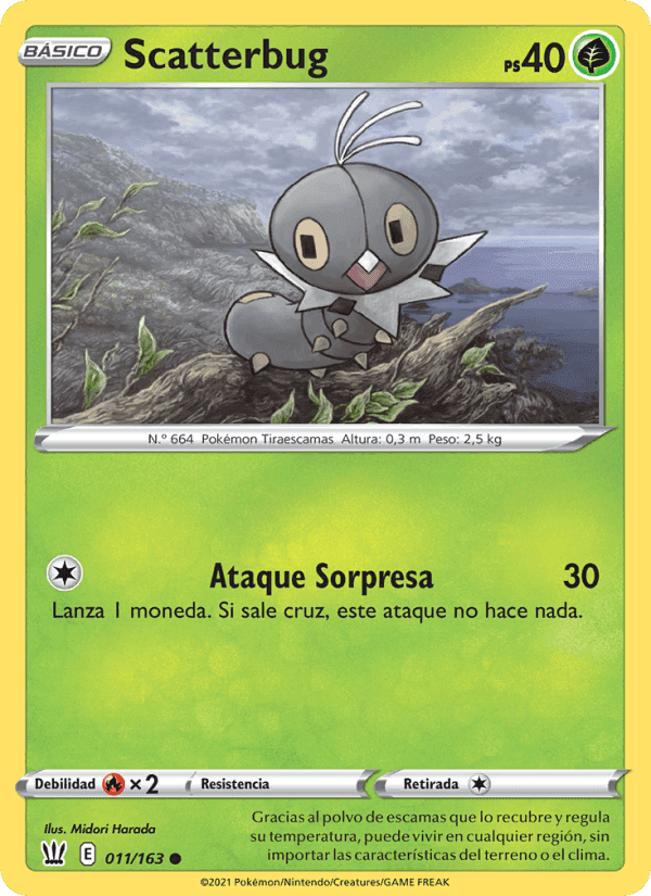 Scatterbug, card 11 from Estilos de Combate