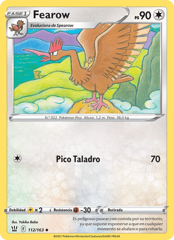Fearow, card 112 from Estilos de Combate