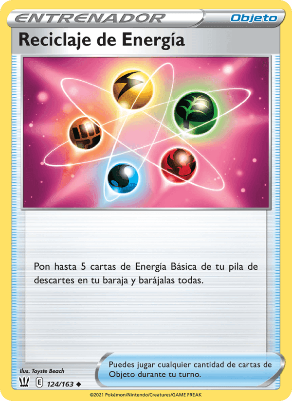 Reciclaje de Energía, carta 124 de Estilos de Combate