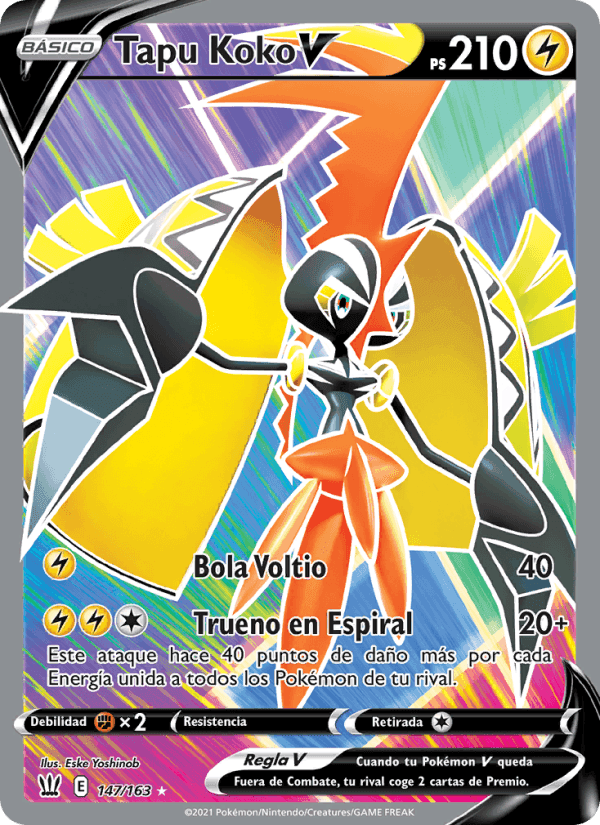 Tapu Koko V, carta 147 de Estilos de Combate