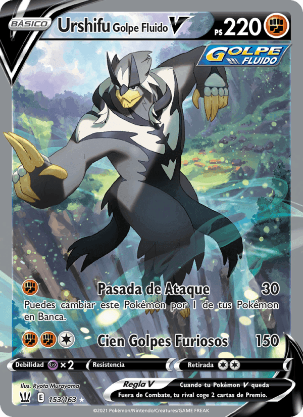Urshifu Golpe Fluido V, carta 153 de Estilos de Combate