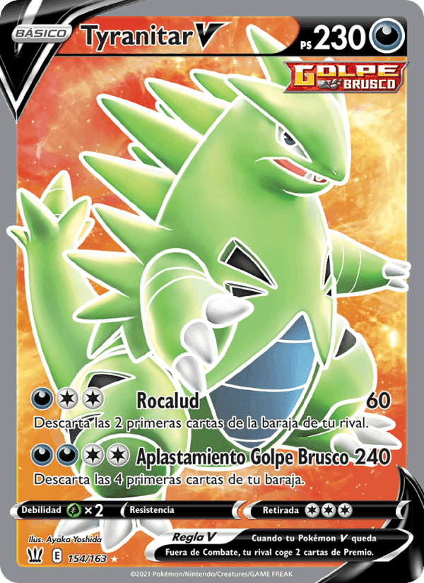Tyranitar V, carta 154 de Estilos de Combate