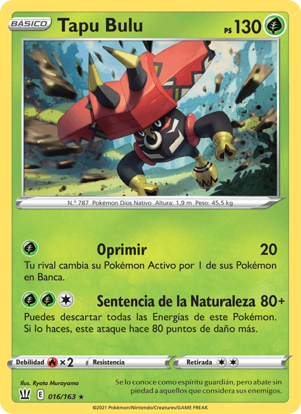 Tapu Bulu, carta 16 di Estilos de Combate