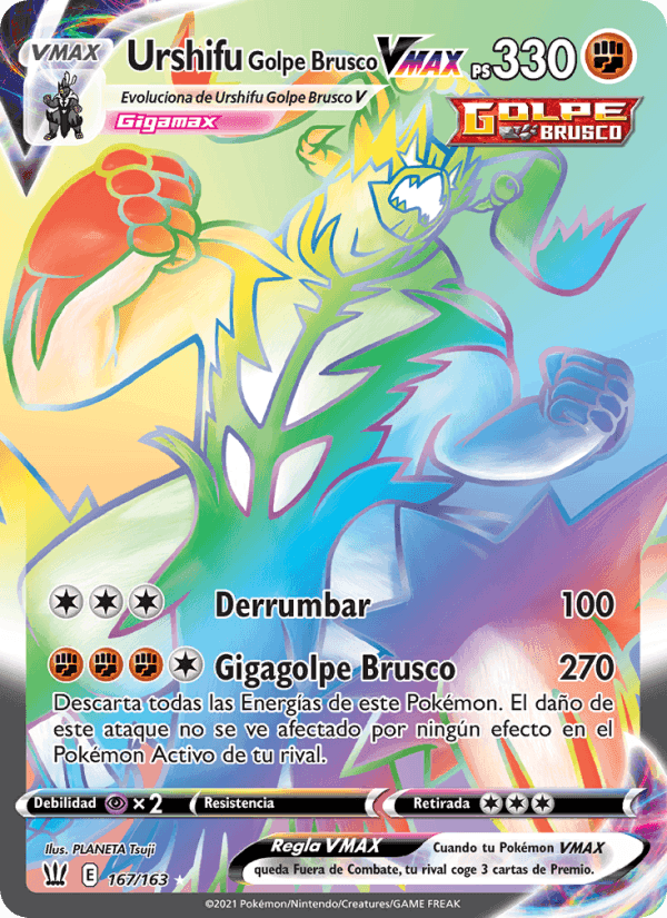 Urshifu Golpe Brusco VMAX, carte 167 de Estilos de Combate
