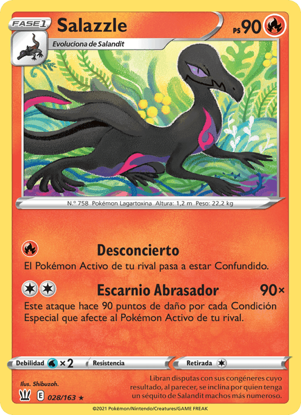 Salazzle, carta 28 de Estilos de Combate