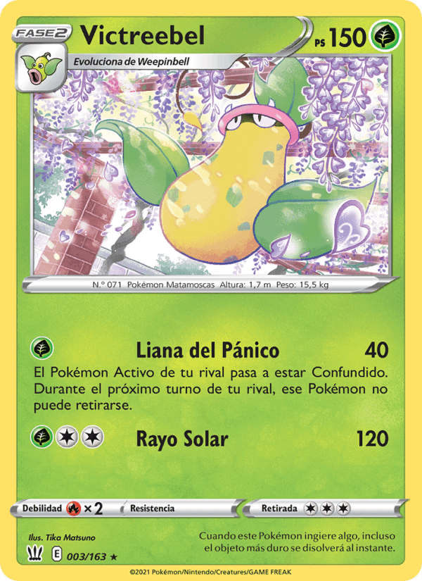 Victreebel, carta 3 de Estilos de Combate