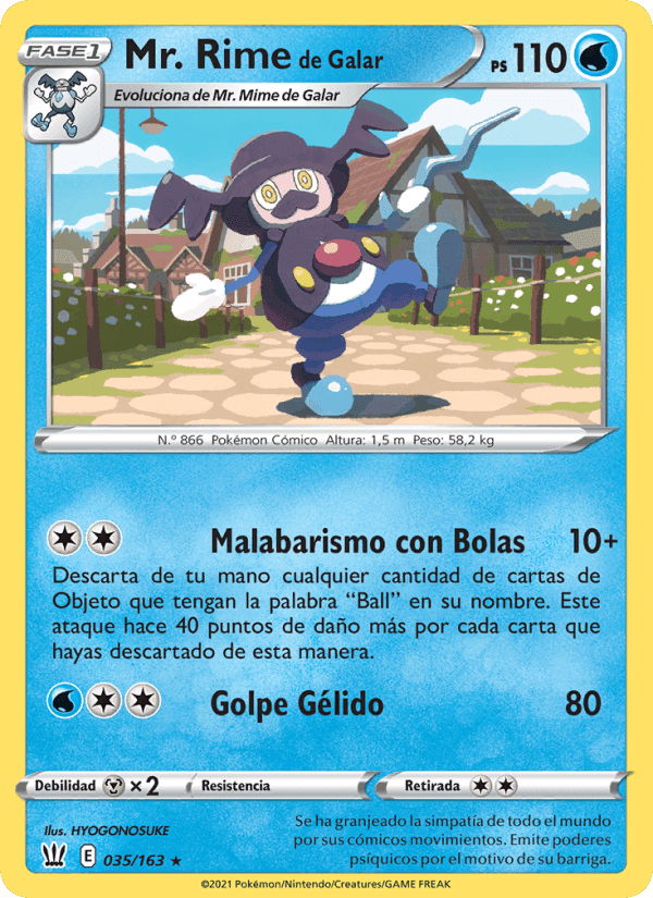 Mr. Rime de Galar, carta 35 di Estilos de Combate