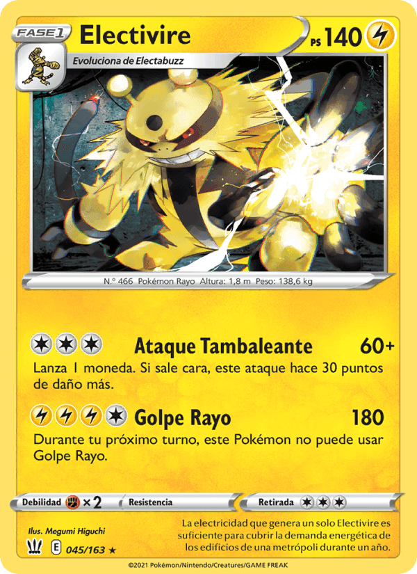 Electivire, carta 45 de Estilos de Combate