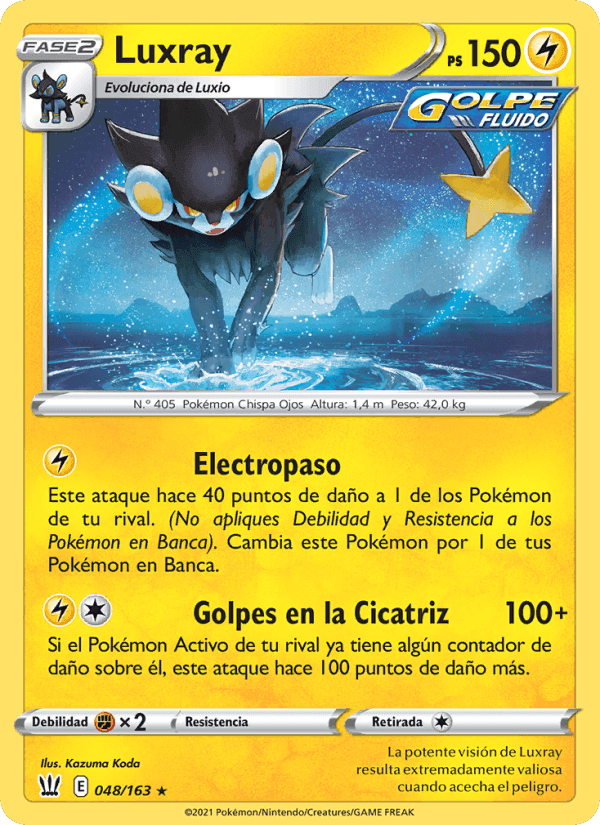 Luxray, carta 48 di Estilos de Combate