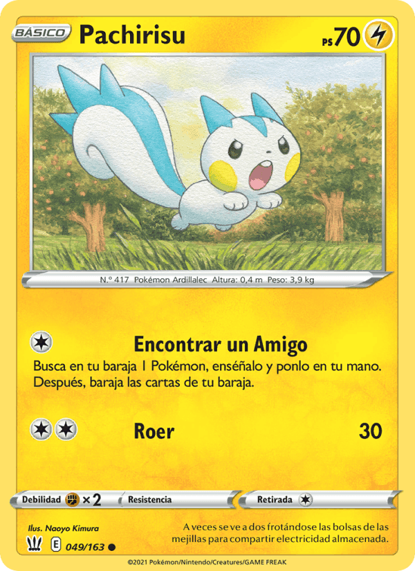 Pachirisu, card 49 from Estilos de Combate