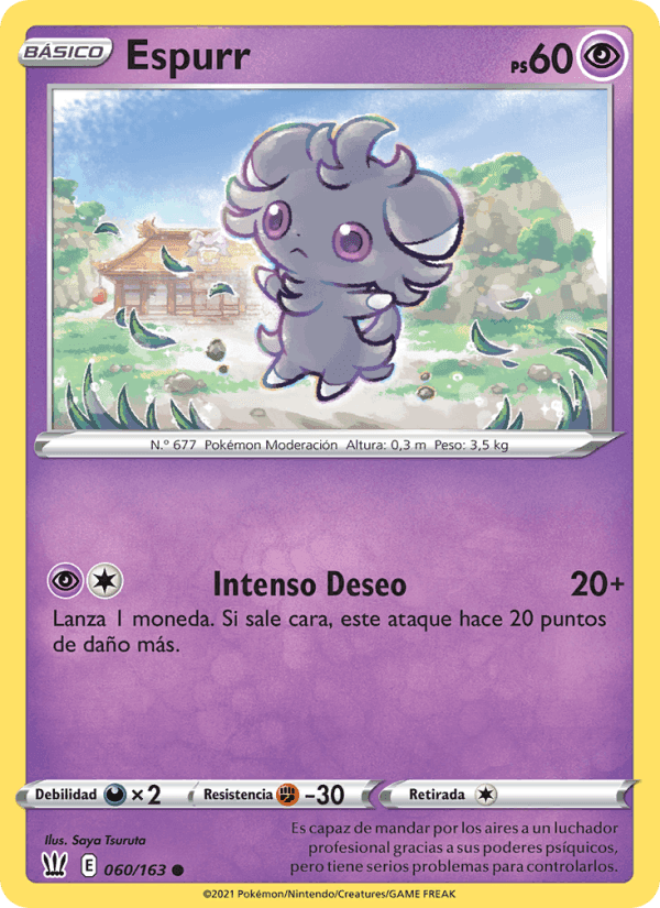 Espurr, card 60 from Estilos de Combate