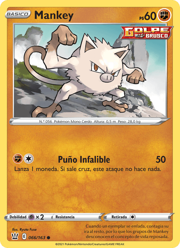 Mankey, carta 66 de Estilos de Combate