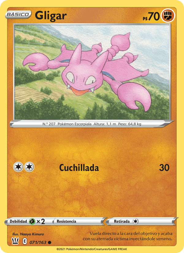 Gligar, card 71 from Estilos de Combate