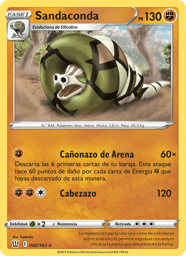 Sandaconda, carta 82 de Estilos de Combate