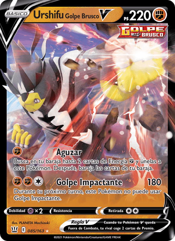Urshifu Golpe Brusco V, carta 85 de Estilos de Combate