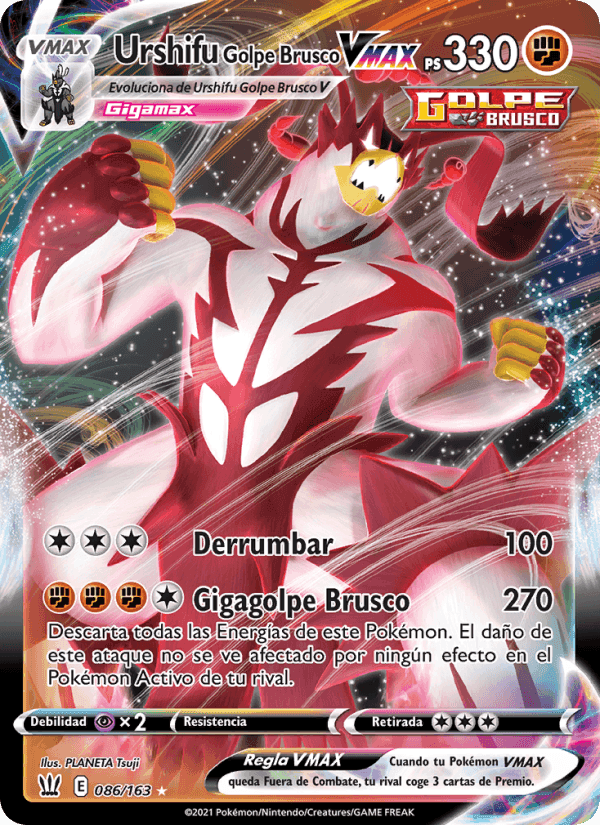 Urshifu Golpe Brusco VMAX, carta 86 de Estilos de Combate