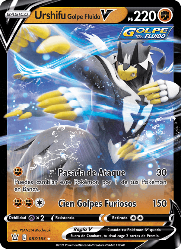 Urshifu Golpe Fluido V, carta 87 de Estilos de Combate