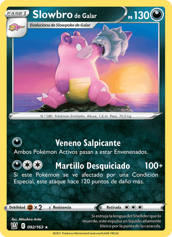Slowbro de Galar, carta 92 de Estilos de Combate