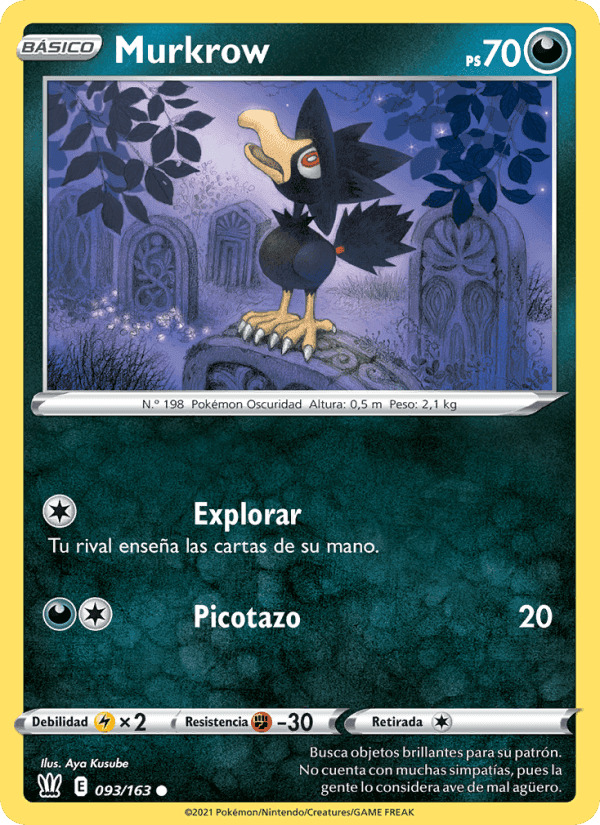 Murkrow, carta 93 de Estilos de Combate
