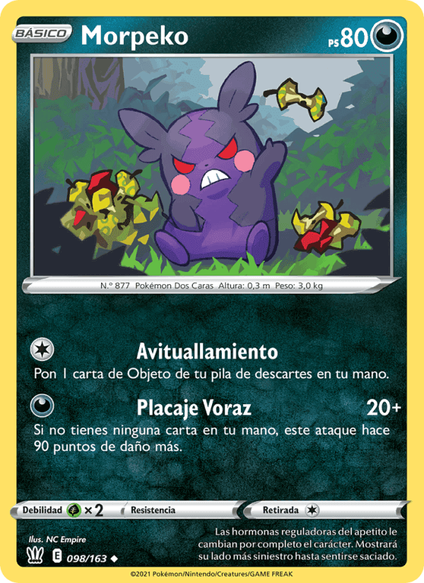 Morpeko, carta 98 de Estilos de Combate