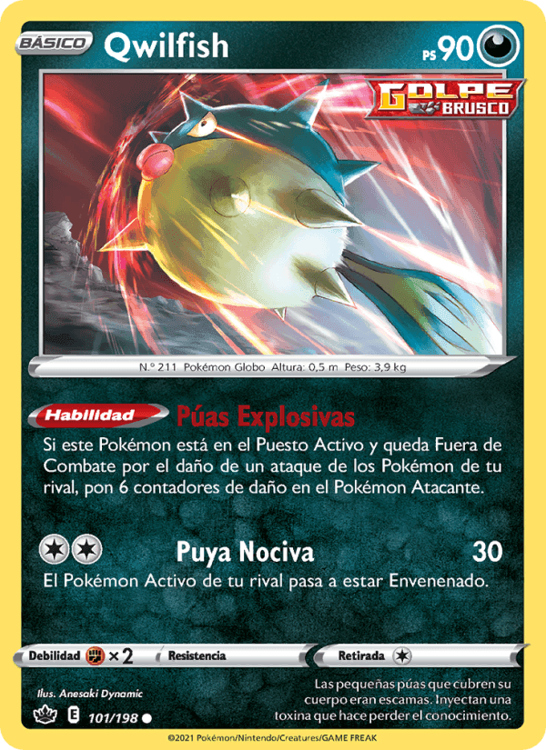 Qwilfish, carta 101 de Reinado Escalofriante