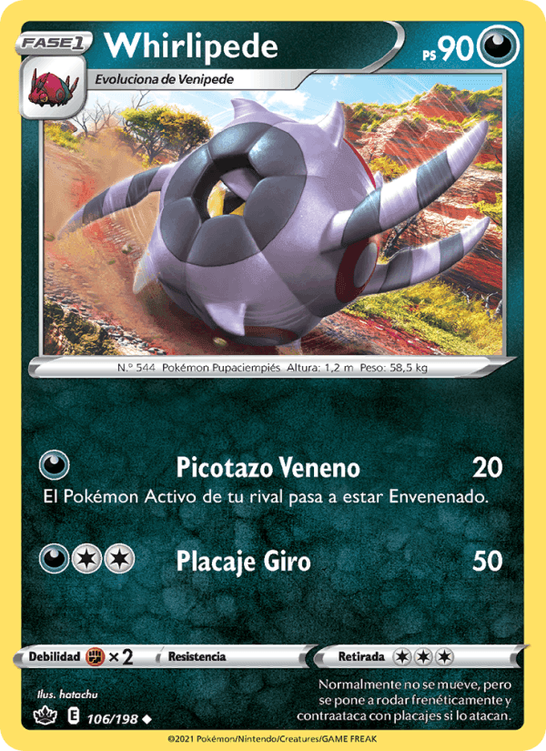 Whirlipede, card 106 from Reinado Escalofriante
