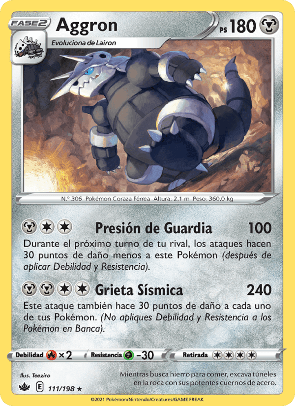 Aggron, carta 111 de Reinado Escalofriante