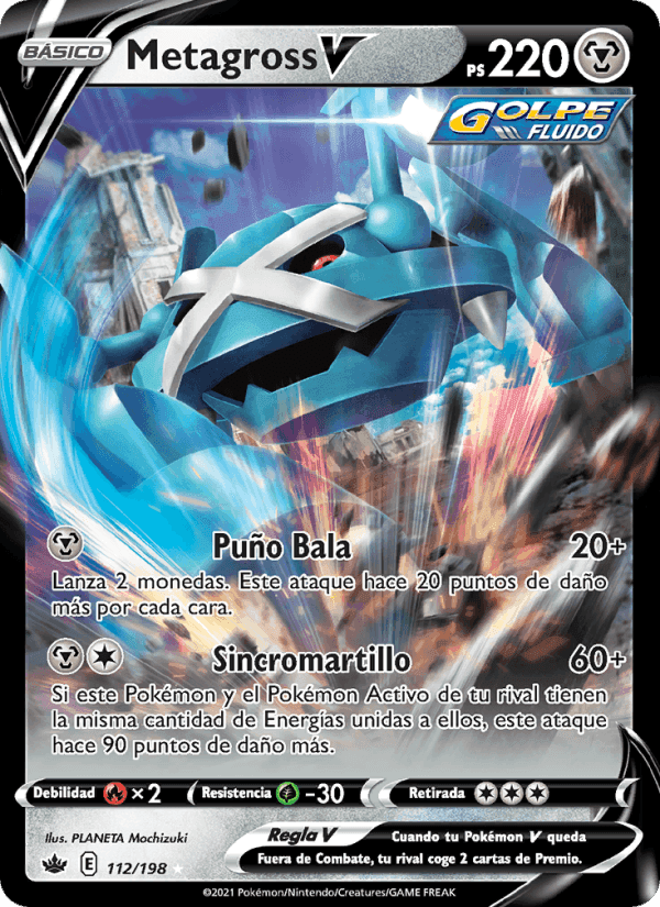 Metagross V, carta 112 de Reinado Escalofriante