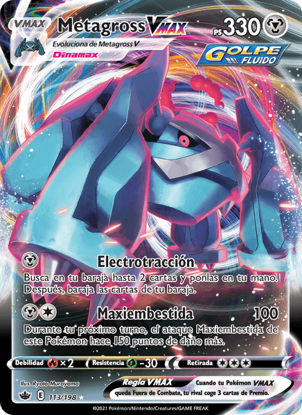 Metagross VMAX, carta 113 de Reinado Escalofriante