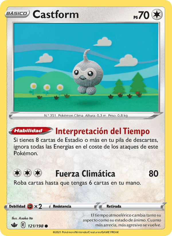 Castform, carta 121 de Reinado Escalofriante