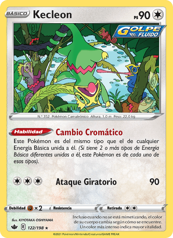 Kecleon, carta 122 di Reinado Escalofriante