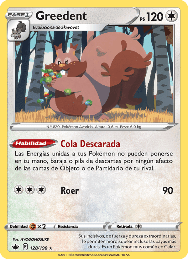 Greedent, card 128 from Reinado Escalofriante