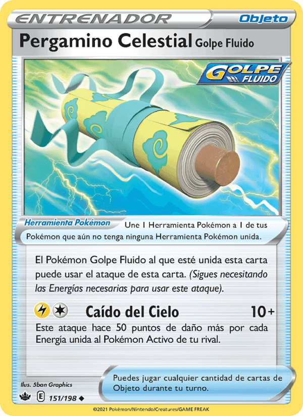 Pergamino Celestial Golpe Fluido, card 151 from Reinado Escalofriante