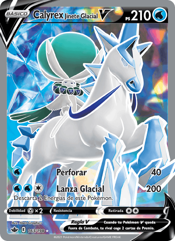 Calyrex Jinete Glacial V, card 163 from Reinado Escalofriante