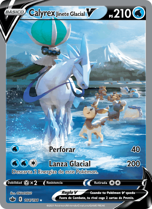 Calyrex Jinete Glacial V, carte 164 de Reinado Escalofriante