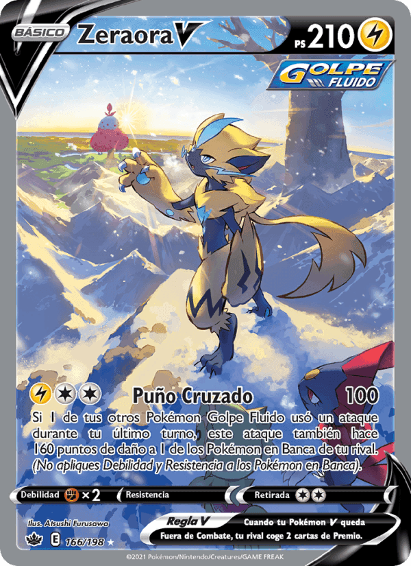 Zeraora V, carta 166 de Reinado Escalofriante