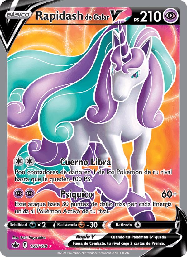 Rapidash de Galar V, carta 167 di Reinado Escalofriante